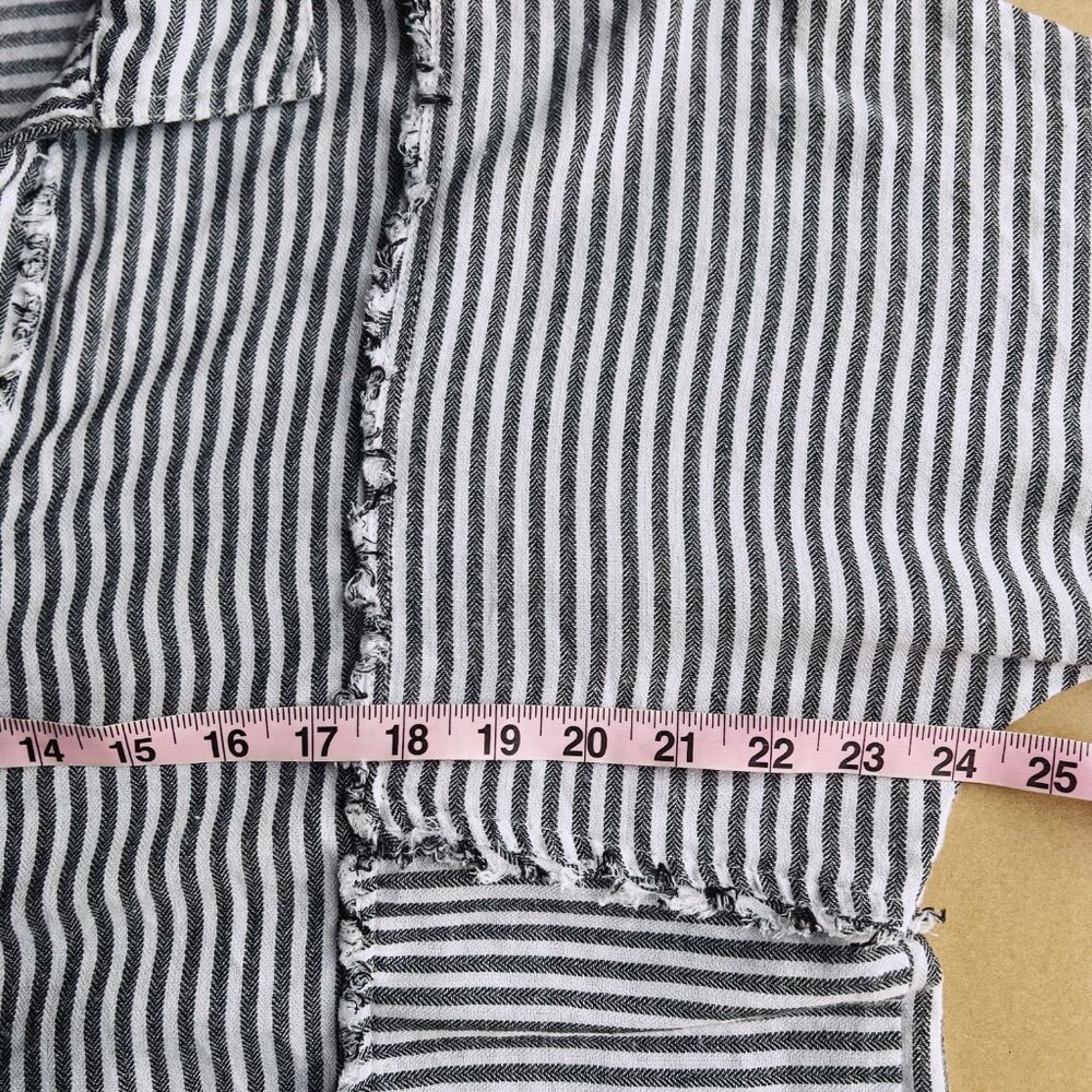 Oversized Striped Button Down • Normcore Minimal • Indie Sleaze Layering Top - Picture 7 of 7